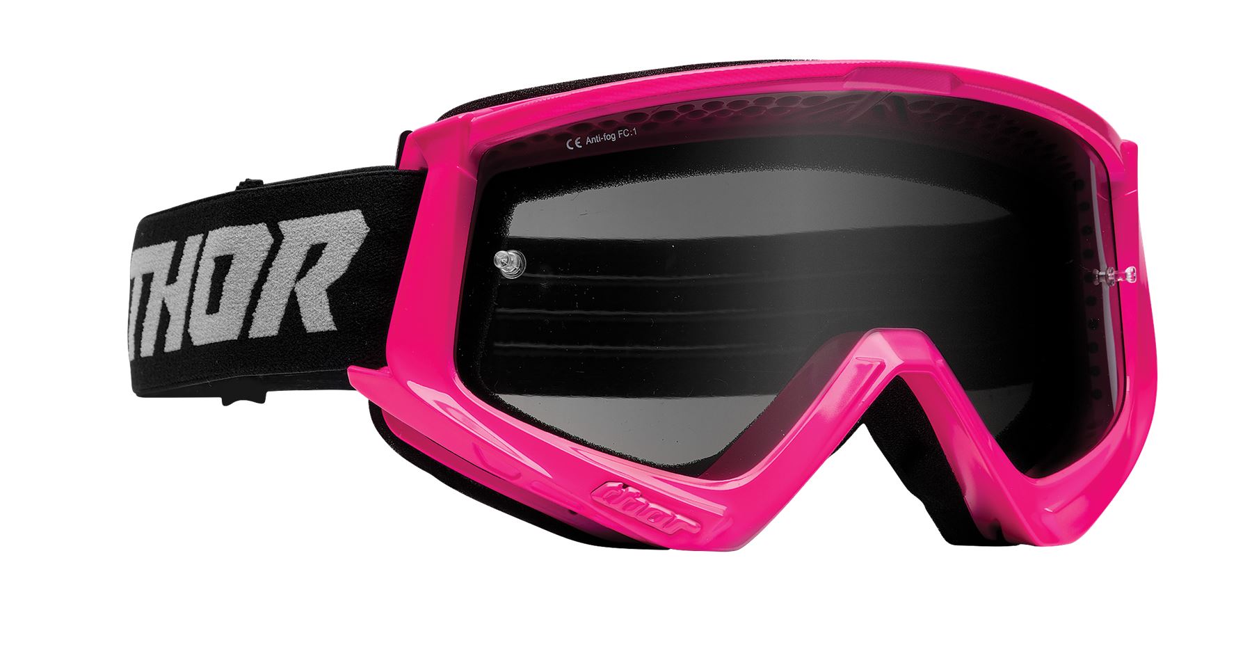 Thor 2025 Motocross Goggles Combat Racer Sand Flo Pink Grey